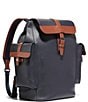 Color:Navy Blaze - Image 4 - Triboro Leather Rucksack Backpack