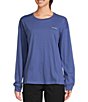 Color:Eve Varsity Arch - Image 1 - North Cascades Crew Neck Long Sleeve Omni-Shade UPF 30 Pullover Tee Shirt
