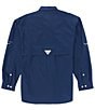 Color:Collegiate Navy - Image 2 - PFG Bahama II Omni-Shade Long-Sleeve Solid Shirt
