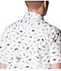 Color:White Stars N Stripes - Image 5 - Super Slack Tide™ Short Sleeve Fish Printed Woven Camp Shirt
