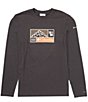 Color:Black Heather/Hike Icon Graphic - Image 1 - Tech Trail Performance Long-Sleeve Graphic T-Shirt