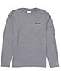 Color:City Grey Heather - Image 1 - Tech Trail Performance Long-Sleeve Graphic T-Shirt