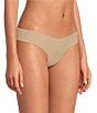 Color:Beige - Image 1 - Classic Microfiber Thong Panty