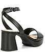Color:Black - Image 2 - Adore Leather Platform Sandals