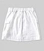 Color:White - Image 2 - Big Girl 7-16 Button Front Mini Skirt
