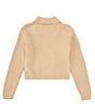 Color:Champagne - Image 2 - Big Girls 7-16 Pearl Collar Sweater