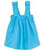 Color:Blue - Image 2 - Big Girls 7-16 Ruffle Strap Tank Top