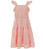 Color:Red - Image 1 - Big Girls 7-16 Striped Sleeveless Dress