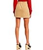 Color:Sand - Image 2 - Corduroy Paperbag Waist Mini Skirt