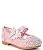 Color:Light Pink - Image 1 - Girls' Amelia Rhinestone Butterfly Flat (Infant)