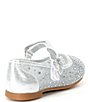 Color:Silver - Image 2 - Girls' Amelia Rhinestone Butterfly Flats (Toddler)