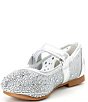 Color:Silver - Image 4 - Girls' Amelia Rhinestone Butterfly Flats (Toddler)
