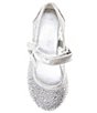 Color:Silver - Image 5 - Girls' Amelia Rhinestone Butterfly Flats (Toddler)