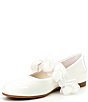 Color:White - Image 4 - Girls' Blossom Chiffon Patent Floral Flats (Youth)