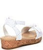 Color:White - Image 2 - Girls' Dearisst Eyelet Bow Platform Wedge Sandals (Youth)