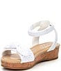 Color:White - Image 4 - Girls' Dearisst Eyelet Bow Platform Wedge Sandals (Youth)
