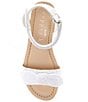 Color:White - Image 5 - Girls' Dearisst Eyelet Bow Platform Wedge Sandals (Youth)