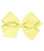 Color:Light Yellow - Image 1 - Girls Medium Grosgrain Hair Bow