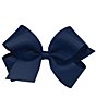 Color:Navy - Image 1 - Girls Medium Grosgrain Hair Bow