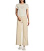 Color:Ivory - Image 3 - High Rise Wide Leg Jeans