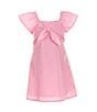 Color:Pink - Image 1 - Little Girls 2T-6X Bow Front Dress