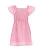 Color:Pink - Image 2 - Little Girls 2T-6X Bow Front Dress