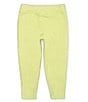 Color:Citron - Image 2 - Little Girls 2T-6X Brushed Joggers