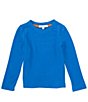 Color:Blue - Image 1 - Little Girls 2T-6X Brushed Long Sleeve Top