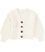 Color:Ivory - Image 1 - Little Girls 2T-6X Chunky Cardigan