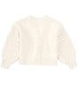 Color:Ivory - Image 2 - Little Girls 2T-6X Chunky Cardigan