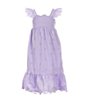 Color:Purple - Image 1 - Little Girls 2T-6X Eyelet Midi Dress