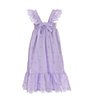 Color:Purple - Image 2 - Little Girls 2T-6X Eyelet Midi Dress