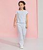 Color:Light Blue - Image 3 - Little Girls 2T-6X Front Pocket T-Shirt