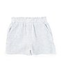 Color:Light Blue - Image 1 - Little Girls 2T-6X Pull On Striped Linen Shorts