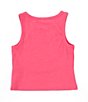 Color:Fuchsia - Image 2 - Little Girls 2T-6X Ribbed Knit Tank
