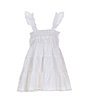 Color:White - Image 2 - Little Girls 2T-6X Ruffle Strap Dress
