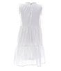 Color:White - Image 2 - Little Girls 2T-6X Sleeveless Mock Ruffle Trim Tiered Babydoll Dress