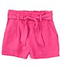 Color:Fuchsia - Image 1 - Little Girls 2T-6X Tie Shorts