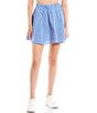Color:Gingham - Image 1 - Coordinating Mid Rise Gingham Pattern Swing Skirt