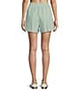 Color:Green - Image 2 - Linen Stripe Coordinating Pull On Shorts