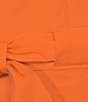 Color:Orange - Image 3 - Sleeveless Square Neck Tie Waist Jumpsuit