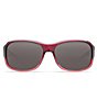 Color:Pomegranate - Image 4 - Men's Inlet Polarized UVA/UVB Protection Rectangle Sunglasses