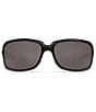 Color:Black/Coral - Image 4 - Isabela UVA/UVB Protection Polarized Rectangle Sunglasses