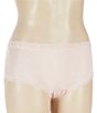 Color:Peach Whip - Image 1 - Nylon Lace-Trim Hipster Panty