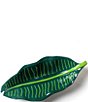 Color:Green - Image 1 - 12#double; Palm Ceramic Serving Tray