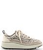 Color:Taupe Snake - Image 2 - Sayah Waterproof Snake Print Leather and Nylon Platform Sneakers
