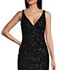 Color:Black - Image 4 - Beaded V-Neck Mermaid Gown
