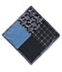 Color:Black - Image 2 - 4-Square Woven Silk Pocket Square