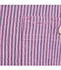 Color:Light Purple - Image 4 - Blue Label Performance Strech Short-Sleeve Seersucker Stripe Woven Shirt