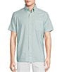 Color:Blue Tint - Image 1 - Blue Label Solid Light Weight Oxford Short Sleeve Woven Shirt